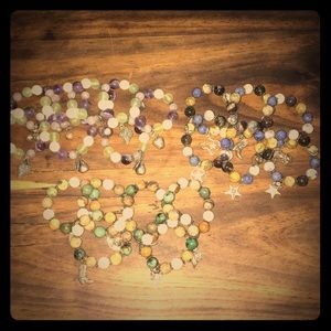 Silver and Gemstone Napkin Rings